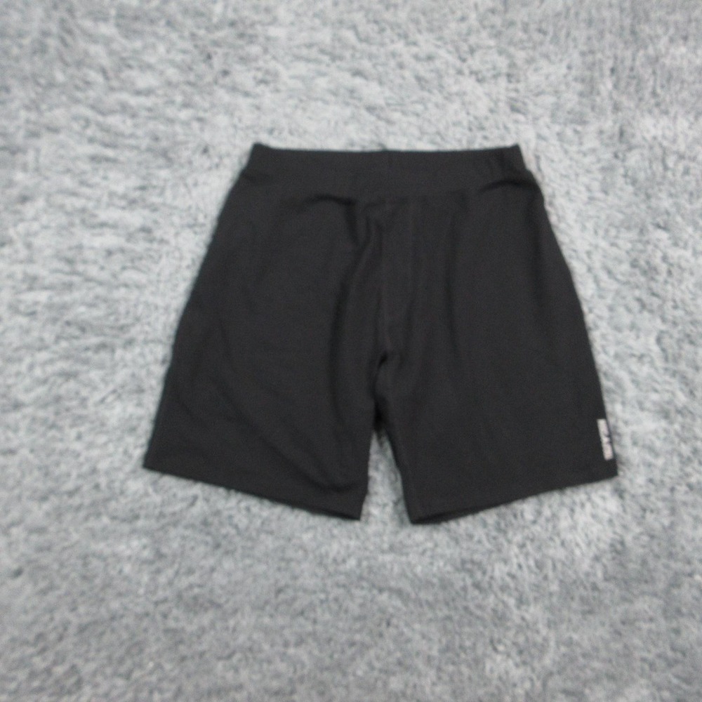 Yoga Crow Shorts Womens M Black Biker Mesh Slim High Waist 30x7.5* NWT